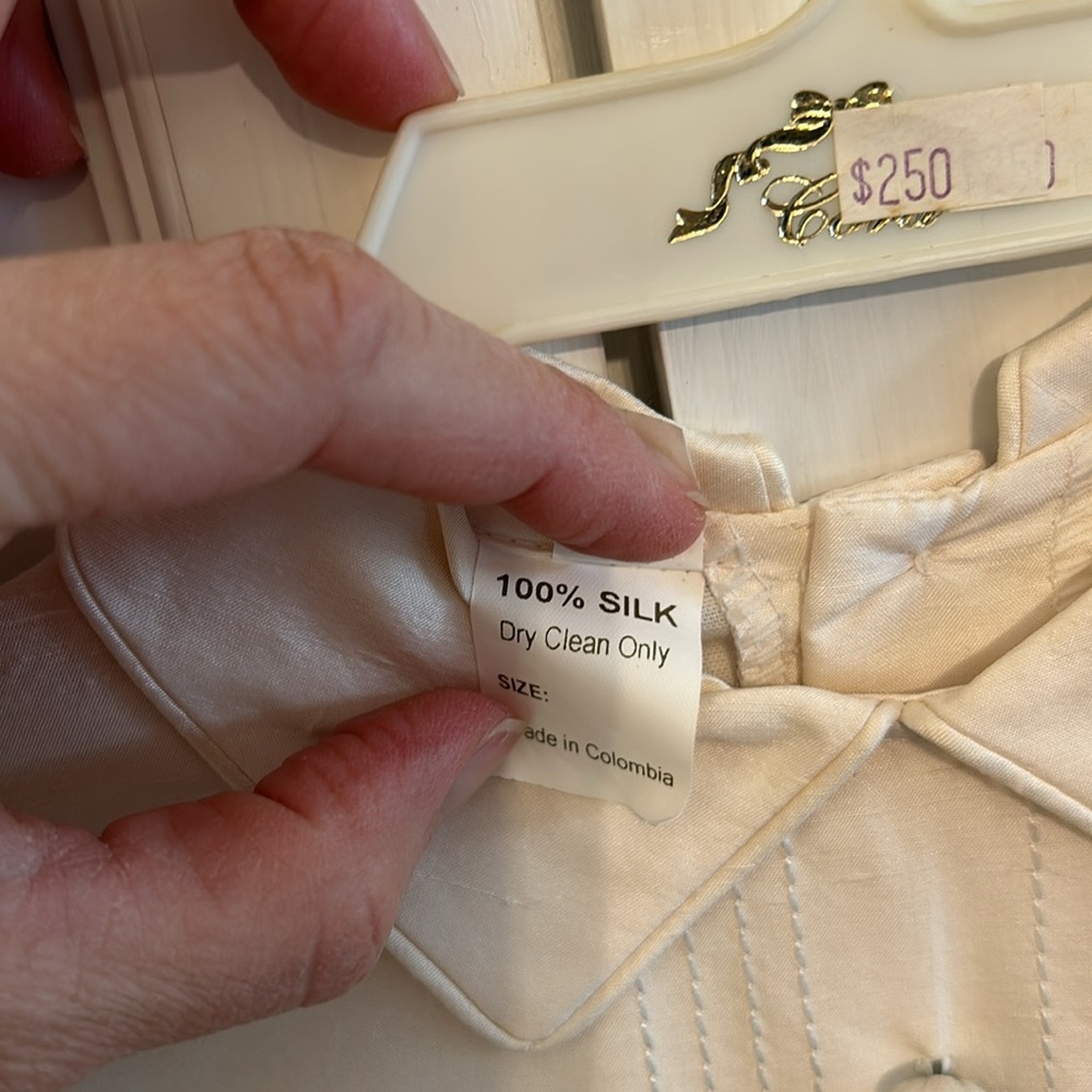 Pure Silk Traditional Classic Heirloom Baptism Christening Outfit New with Tags - Picture 4 of 11